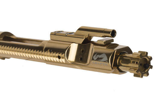 Cryptic Coatings 5.56 NATO AR-15 bcg with Mystic Gold finish has fully MIL-SPEC construction